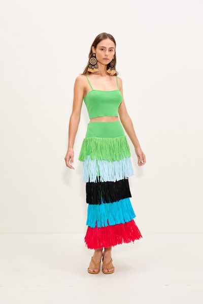 SIMONMILLER SIMONMILLER Dio Fringe Knit Skirt