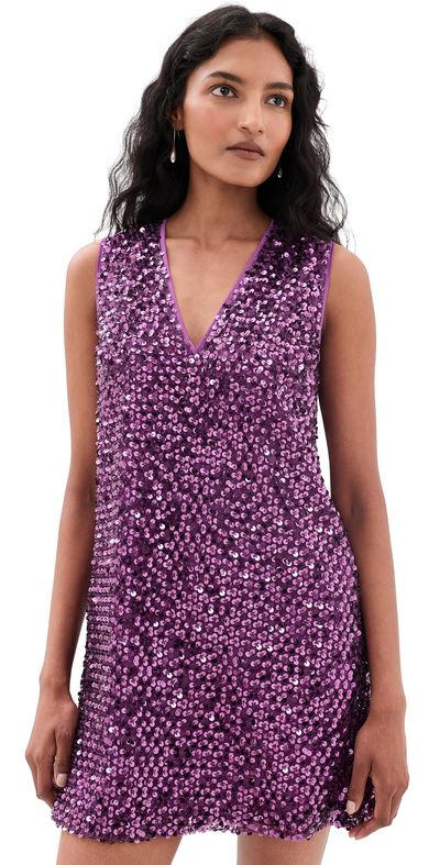 SIMONMILLER SIMONMILLER Fountain Sequin Dress Amethyst