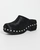 SIMONMILLER SIMONMILLER Haircalf Studded Rio Clogs Black/Silver - 2