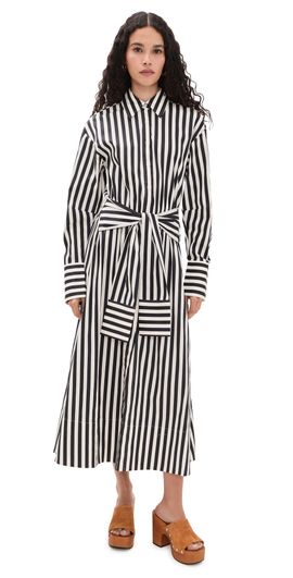SIMONMILLER SIMONMILLER Inna Poplin Maxi Dress Black/White Stripe