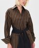 SIMONMILLER SIMONMILLER Inna Poplin Top Choco Brown/Black Stripe - 2