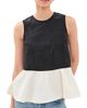 SIMONMILLER SIMONMILLER Iris Moire Top Black/Bone - 1