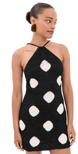 beja crochet dress SIMONMILLER Beja Crochet Dress in Neutral