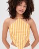 SIMONMILLER SIMONMILLER Kit Poplin Tie Top SUNGOLD/ECRU STRIPE - 2