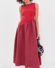 SIMONMILLER SIMONMILLER Laurel Moire Midi Dress Pomegranate/Bordeaux - 2