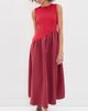 SIMONMILLER SIMONMILLER Laurel Moire Midi Dress Pomegranate/Bordeaux - 5