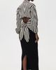 SIMONMILLER SIMONMILLER Loch Striped Poplin Button Up Top Black/White Stripe - 3