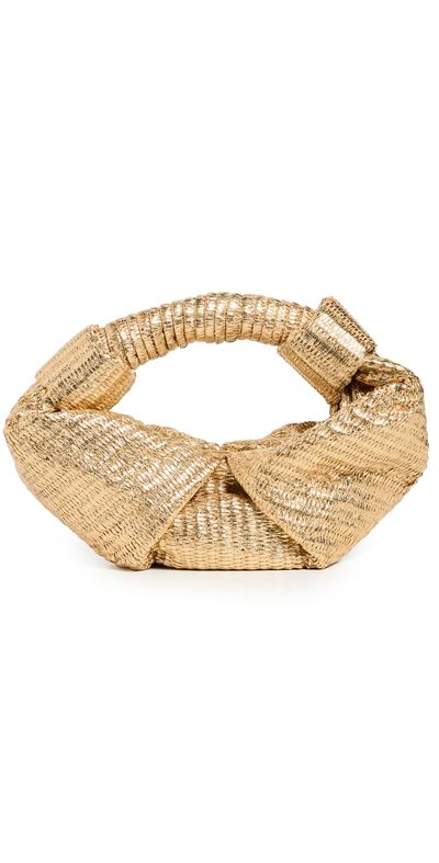 SIMONMILLER SIMONMILLER Metallic Raffia Lopsy Bag Gold/Natural One