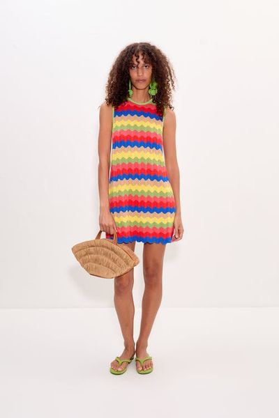 SIMONMILLER SIMONMILLER Moji Knit Crochet Mini Dress