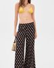 SIMONMILLER SIMONMILLER Nella Crepe Wide Leg Pants Black/Tan Polka Dot - 5
