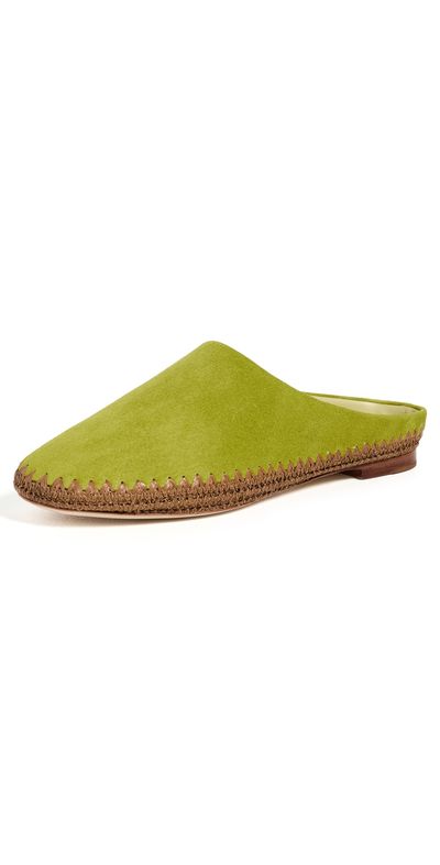 SIMONMILLER SIMONMILLER Riad Slippers Moss Green/Natural