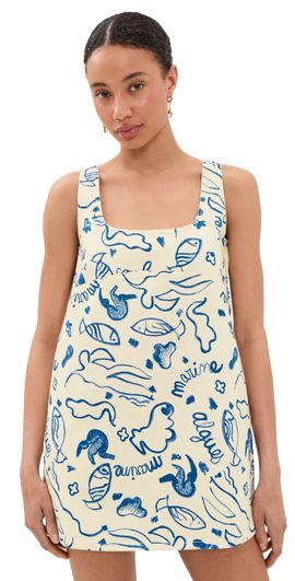 SIMONMILLER SIMONMILLER Sahara Printed Denim Dress Marine Print