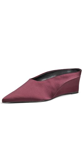 SIMONMILLER SIMONMILLER Satin Pointed Gala Wedges Bordeaux