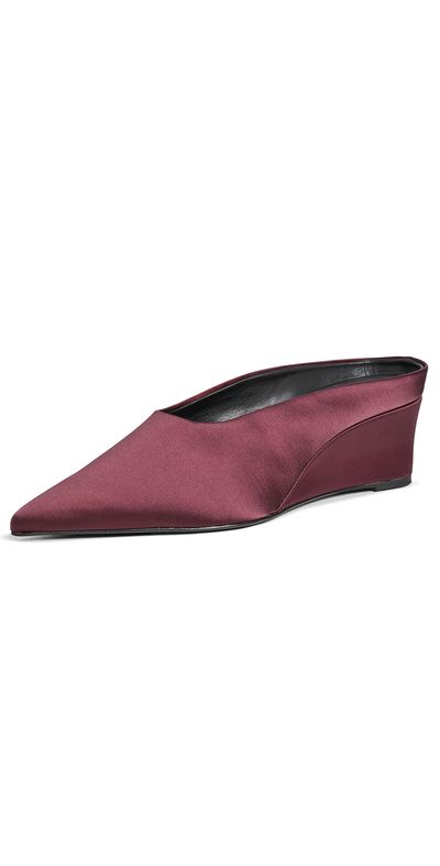 SIMONMILLER SIMONMILLER Satin Pointed Gala Wedges Bordeaux
