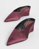 SIMONMILLER SIMONMILLER Satin Pointed Gala Wedges Bordeaux - 5