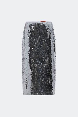 SIMONMILLER SIMONMILLER SIMON MILLER Mia Sequin Midi Skirt, Satellite Silver