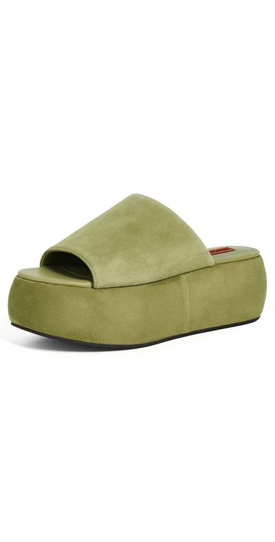 SIMONMILLER SIMONMILLER Suede Cloudy Platforms Moss Green
