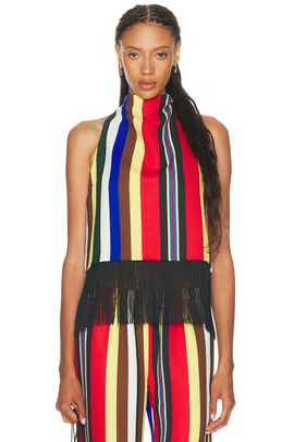 SIMONMILLER SIMONMILLER Tia Crepe Fringe Top