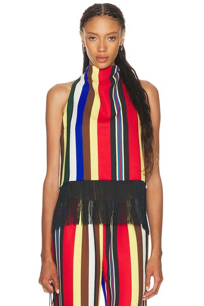 SIMONMILLER SIMONMILLER Tia Crepe Fringe Top