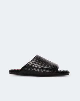 SIMONMILLER SIMONMILLER VEGAN FTW Woven Bubble Slide Sandal, Chestnut