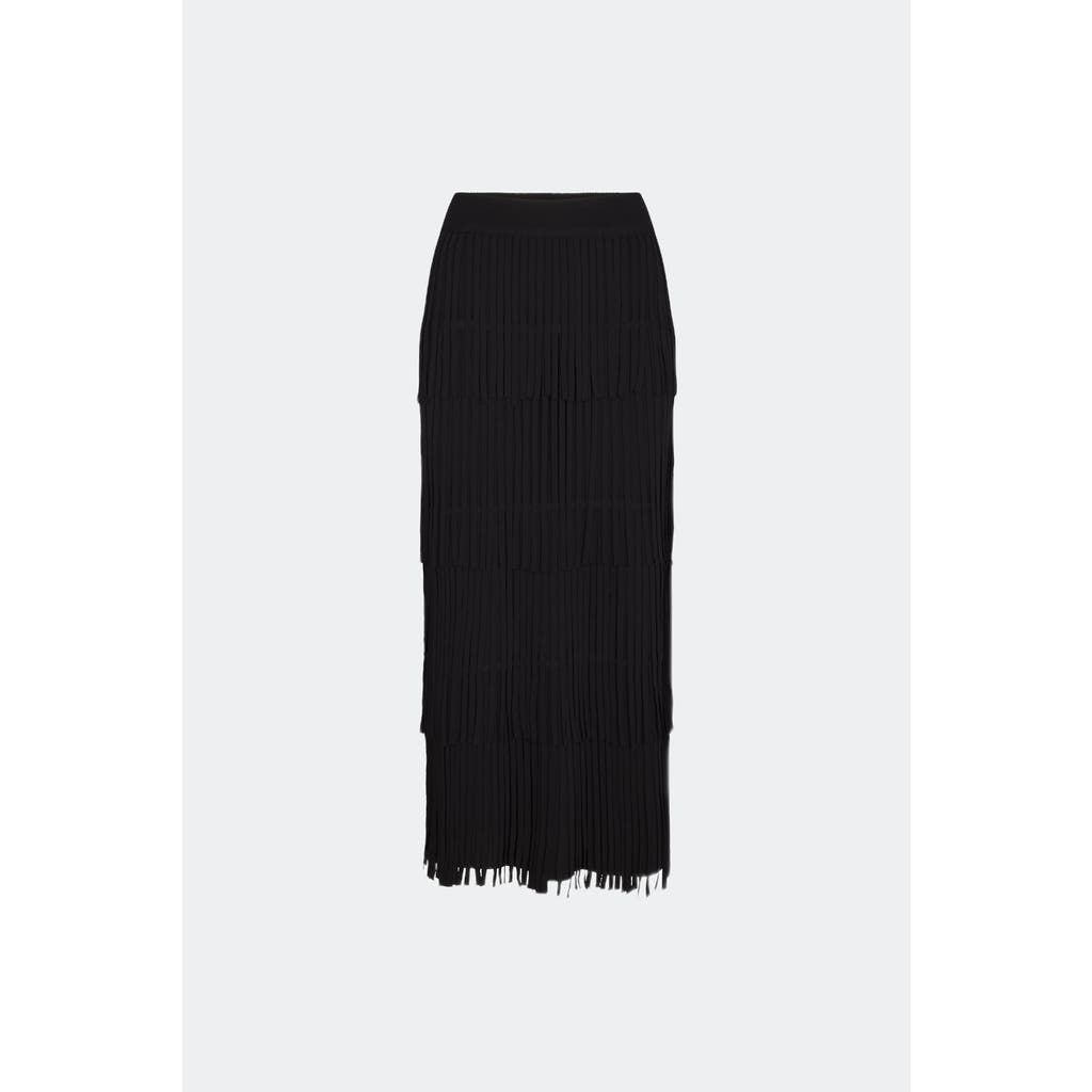 SIMONMILLER SIMONMILLER Za Za Knit Fringe Maxi Skirt - Black 