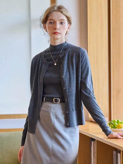 Simple Retro SR_Wool Knitted Cardigan