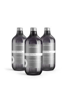 simplehuman simplehuman 30 fl. oz. foam hand soap refill bottle 3 pack