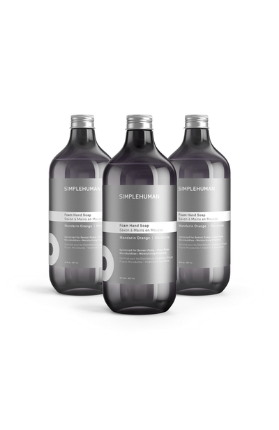 simplehuman simplehuman 30 fl. oz. foam hand soap refill bottle 3 pack