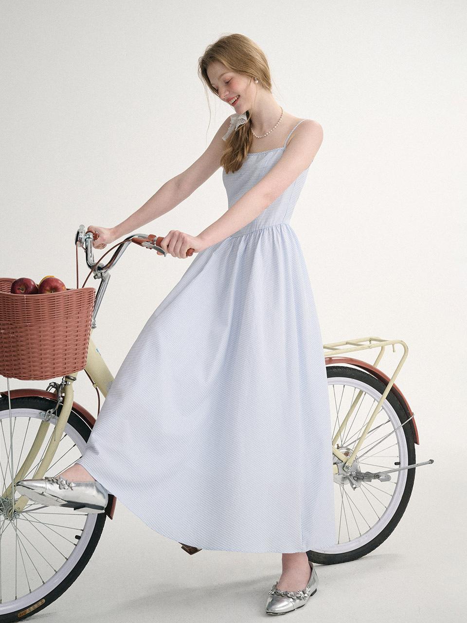 Sincethen Check Long Dress (Pale)