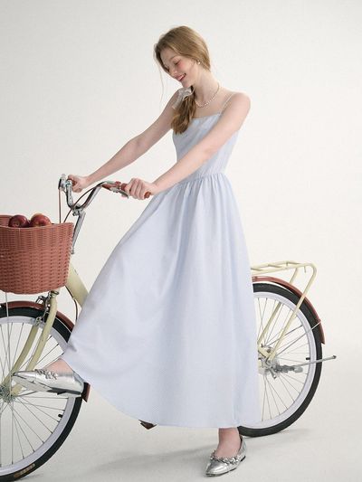 Sincethen Check Long Dress (Pale)