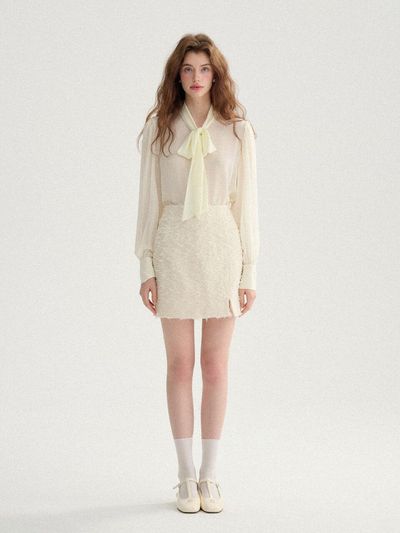 Sincethen Evernin Tweed Mini Skirt