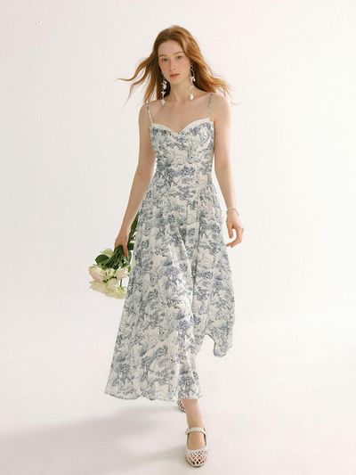Sincethen Forest Long Dress [Blue]
