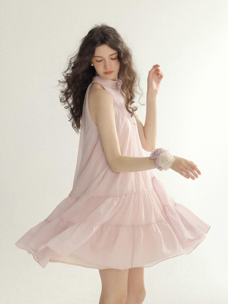 Sincethen Rose Quartz Mini Dress