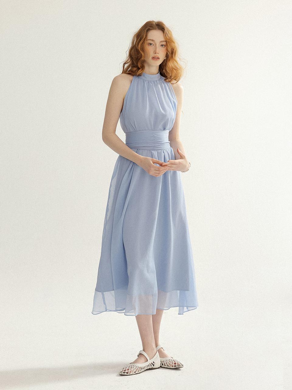 Sincethen Serenity Halter Neck Maxi Dress