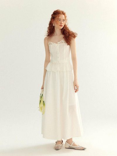 Sincethen Sugar Cotton Long Skirt