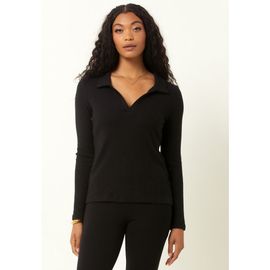 Single Stitch Single Stitch Classic Ribbed V-Neck Sweater with Collar