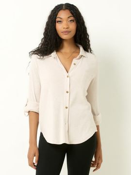 Single Stitch Single Stitch Knit Button-Up Shirt