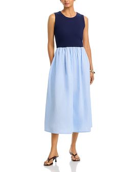 Single Thread Single Thread Mixed Media Midi Dress