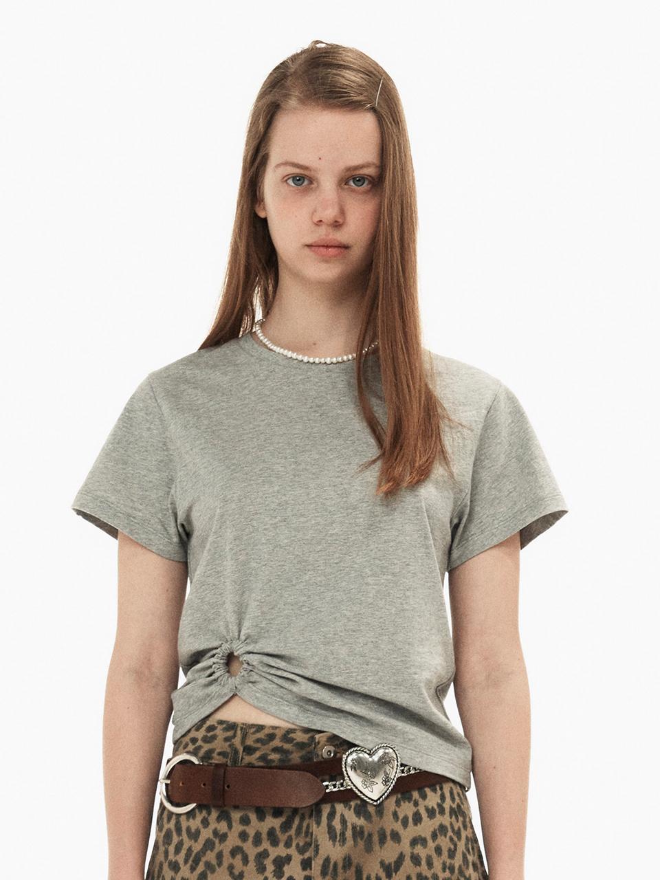 sinkingdeeper Ring Number Short Sleeve T-shirt (Melange Grey)