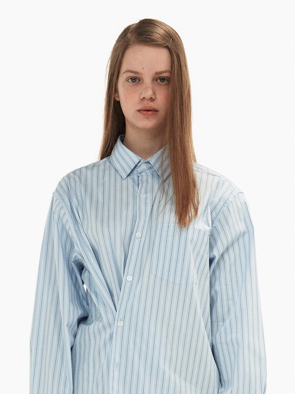 sinkingdeeper Wide Stripe Shirt [Blue]