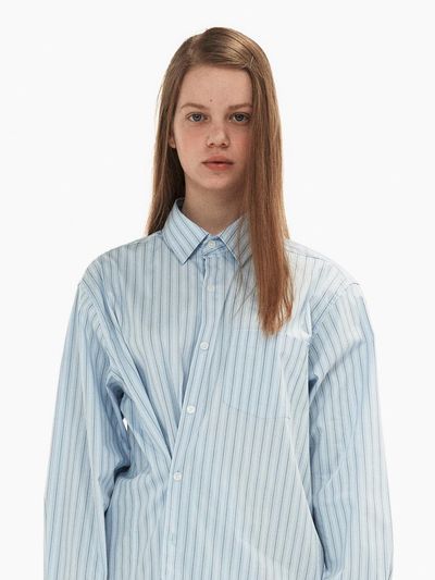 sinkingdeeper Wide Stripe Shirt [Blue]