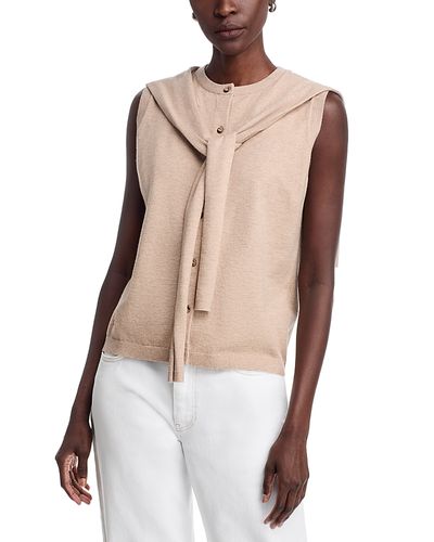 Sioni Sioni Attached Scarf Vest Top