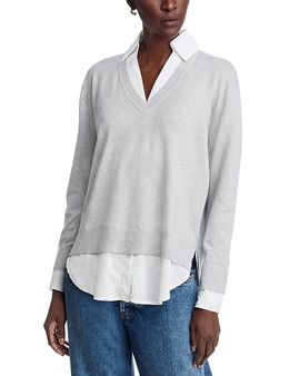 Sioni Sioni Collared Layered Sweater