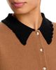 Sioni Sioni Contrast Collar Cardigan Sweater - 4