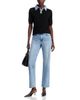 Sioni Sioni Denim Collared Short Sleeve Sweater - 2