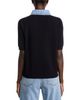 Sioni Sioni Denim Collared Short Sleeve Sweater - 3