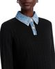Sioni Sioni Denim Collared Sweater - 4