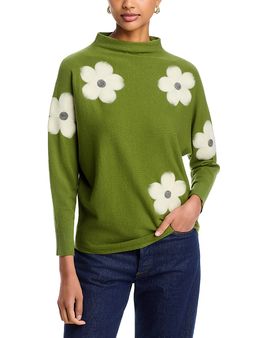 Sioni Sioni Embroidered Funnel Neck Sweater