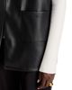 Sioni Sioni Faux Leather Front Sweater Vest - 4