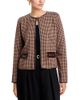Sioni Sioni Faux Leather Trim Cardigan - 1